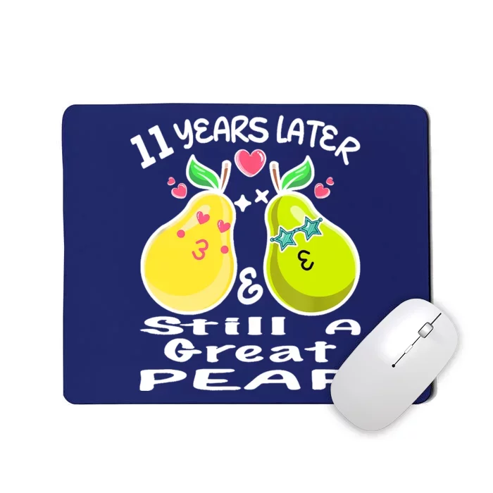 Funny Matching Couple 11th Year Wedding Anniversary Mousepad