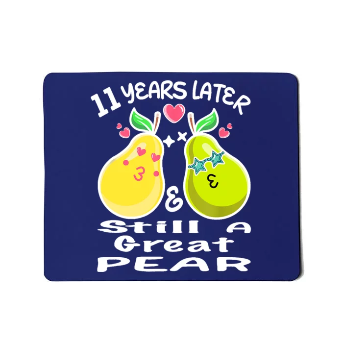 Funny Matching Couple 11th Year Wedding Anniversary Mousepad