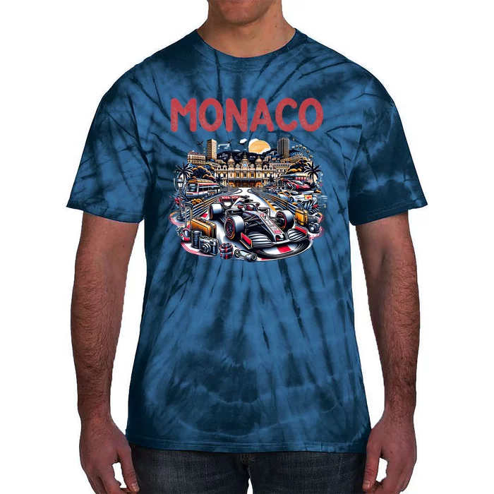 Formula Monaco City Monte Carlo Circuit Racetrack Travel Tie-Dye T-Shirt