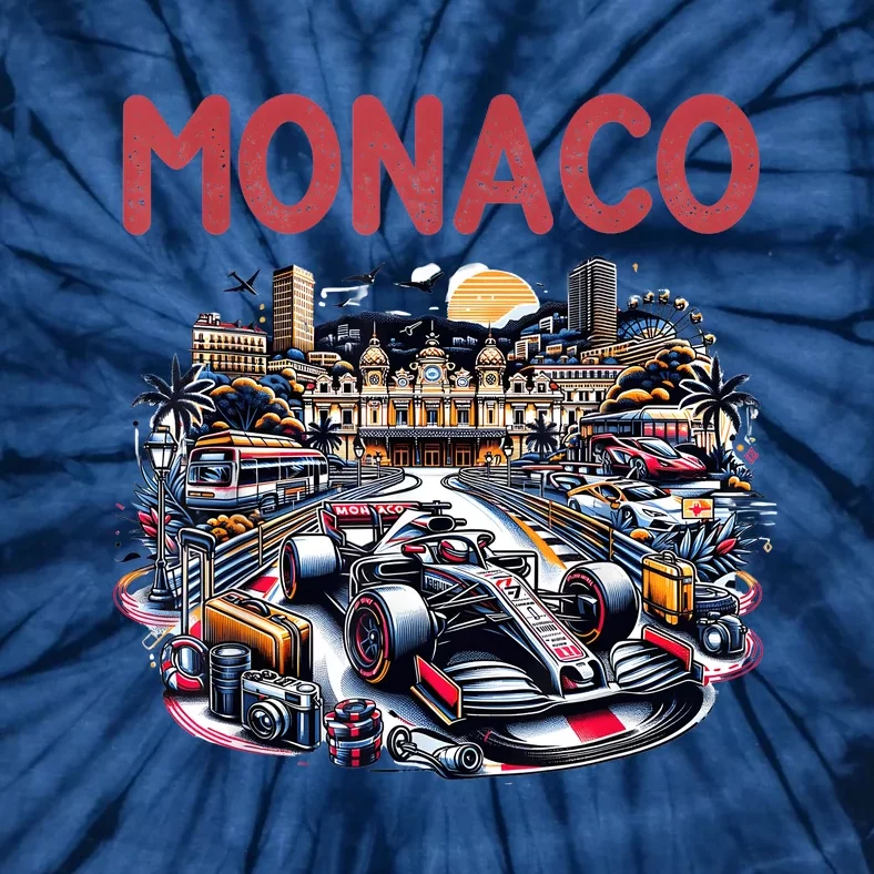 Formula Monaco City Monte Carlo Circuit Racetrack Travel Tie-Dye T-Shirt