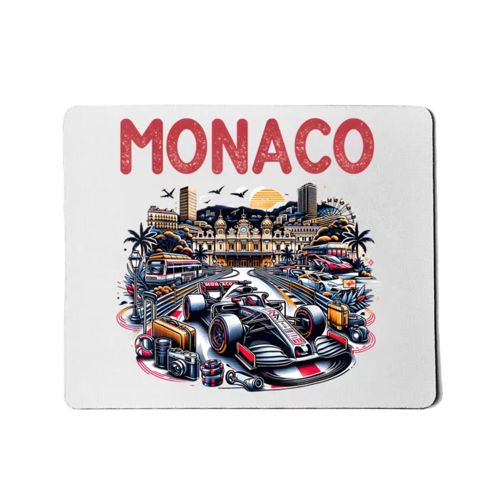 Formula Monaco City Monte Carlo Circuit Racetrack Travel Mousepad