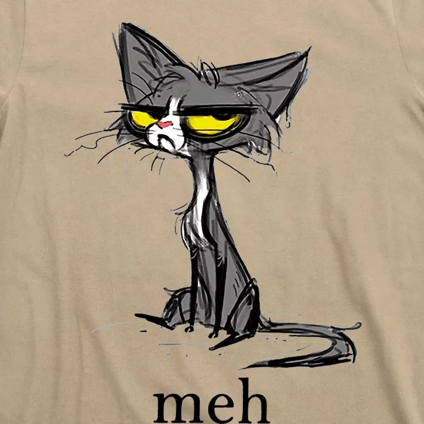 Funny Meh Cat Gift For Cat Lovers T-Shirt