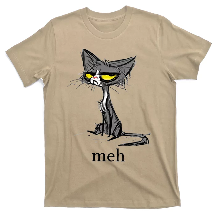 Funny Meh Cat Gift For Cat Lovers T-Shirt