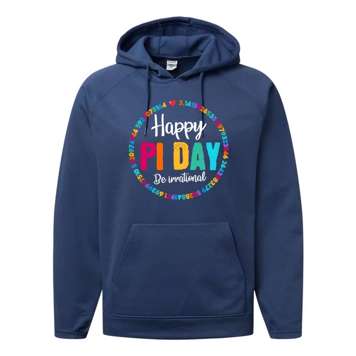 Funny Math Coach Teacher Pi Day Lover Performance Fleece Hoodie