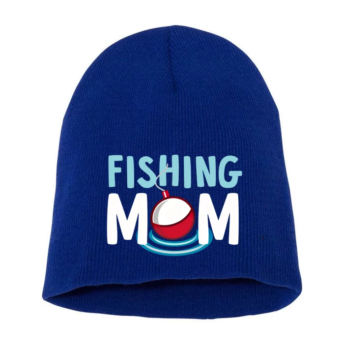 Fishing Mom Cute Bobble Ladies Fishing Gift Short Acrylic Beanie