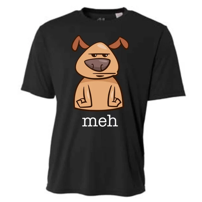 Funny Meh Dog Gift For Dog Lovers Cooling Performance Crew T-Shirt