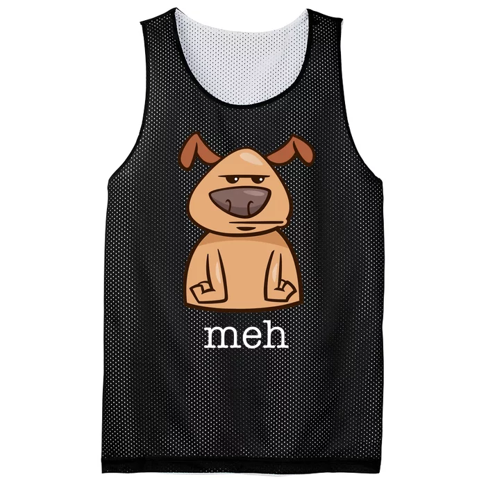 Funny Meh Dog Gift For Dog Lovers Mesh Reversible Basketball Jersey Tank