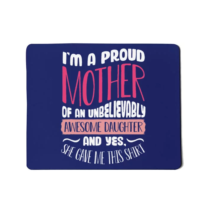 Funny Mothers Day From Daughter Mom Partnerlook Mousepad