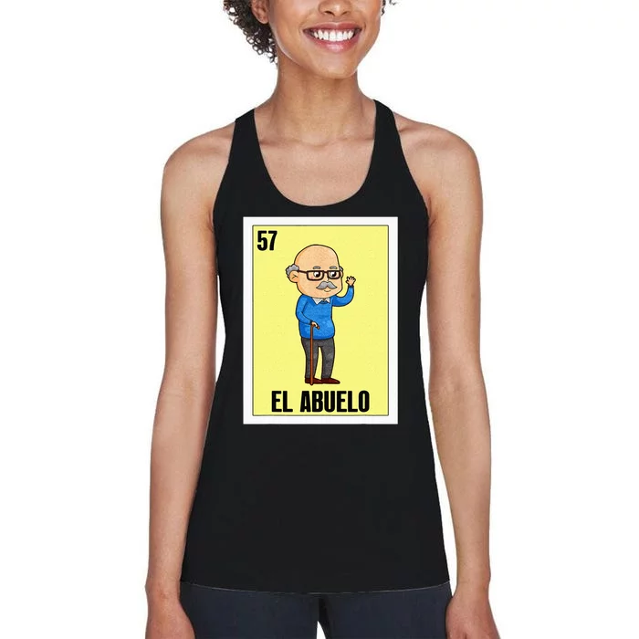 Funny Mexican Design For Grandpa El Abuelo Women's Racerback Tank