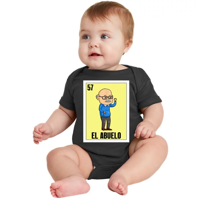 Funny Mexican Design For Grandpa El Abuelo Baby Bodysuit