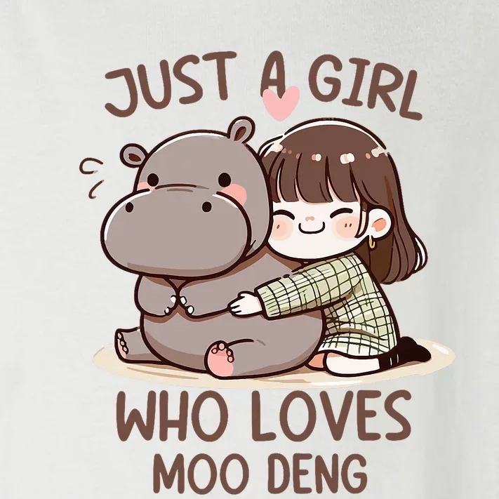 Funny Moo Deng Quote Just A Girl Who Loves Moo Deng Cool Toddler Long Sleeve Shirt