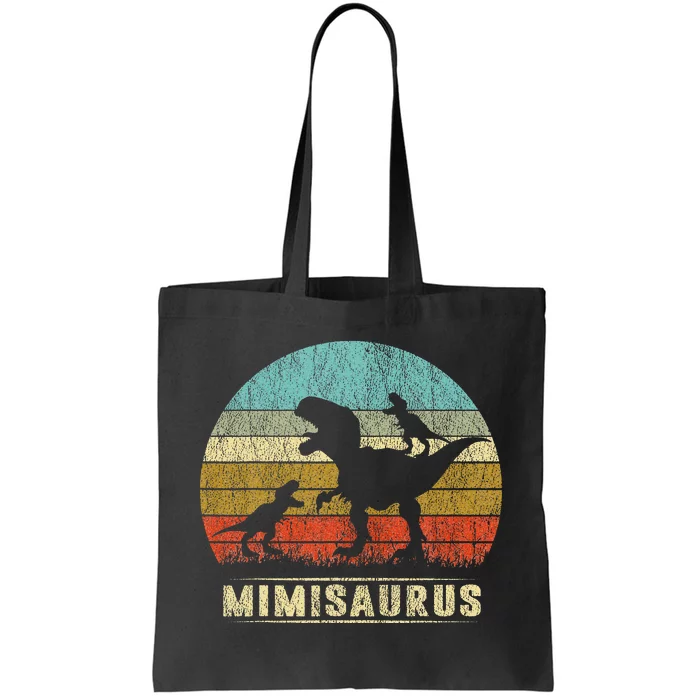 funny Mimi Dinosaur Mimisaurus 2 Two Family Tote Bag