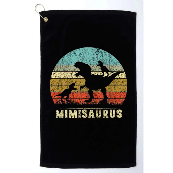 funny Mimi Dinosaur Mimisaurus 2 Two Family Platinum Collection Golf Towel