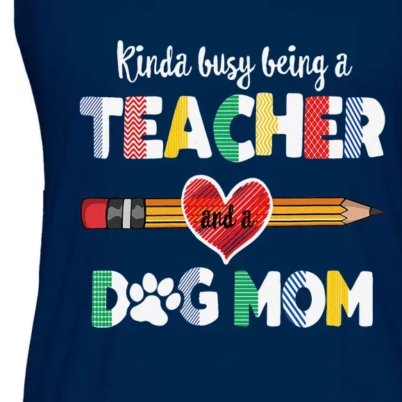 Funny Mothers Day For Teacher Dog Lover Dog Mom Teacher Ladies Essential Flowy Tank