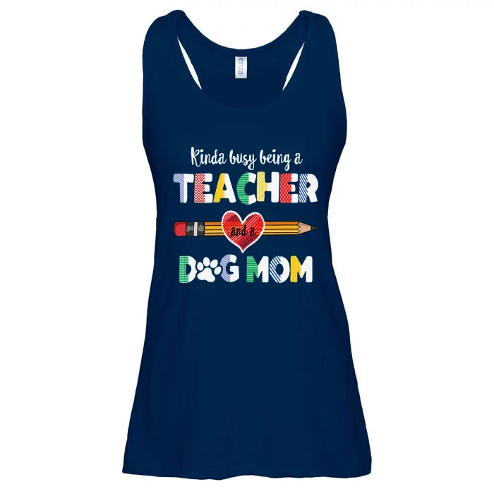 Funny Mothers Day For Teacher Dog Lover Dog Mom Teacher Ladies Essential Flowy Tank