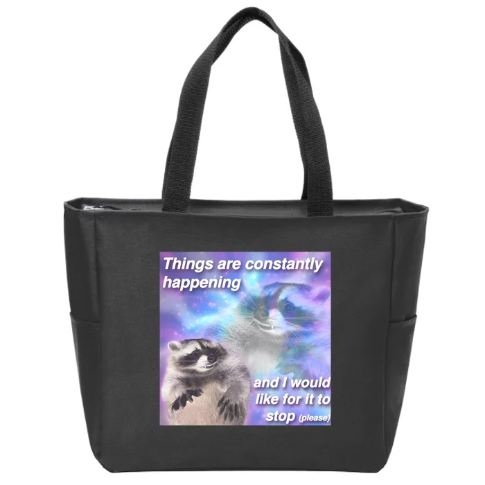 Funny Meme Dark Humor Zip Tote Bag