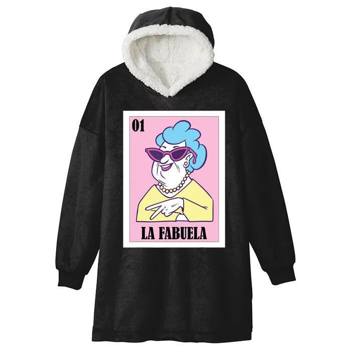 Funny Mexican Design For Grandma La Fabuela Hooded Wearable Blanket