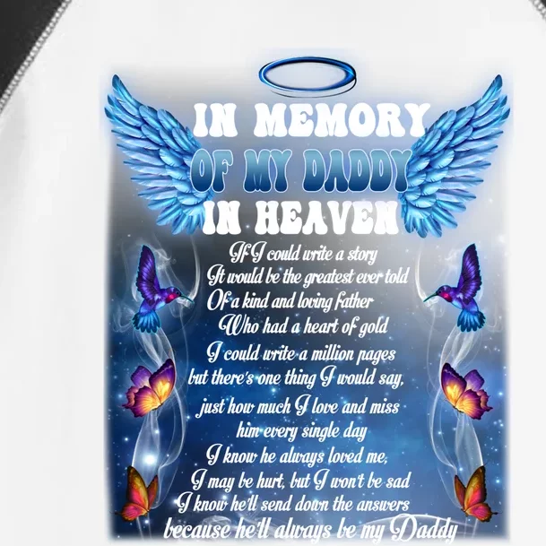 For My Daddy Lives In Heaven Daughter Son Missed Their Dad Gift Toddler Fine Jersey T-Shirt