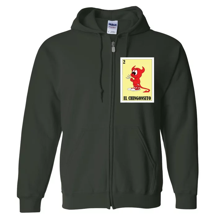 Funny Mexican Design For Kids El Chingonsito Full Zip Hoodie