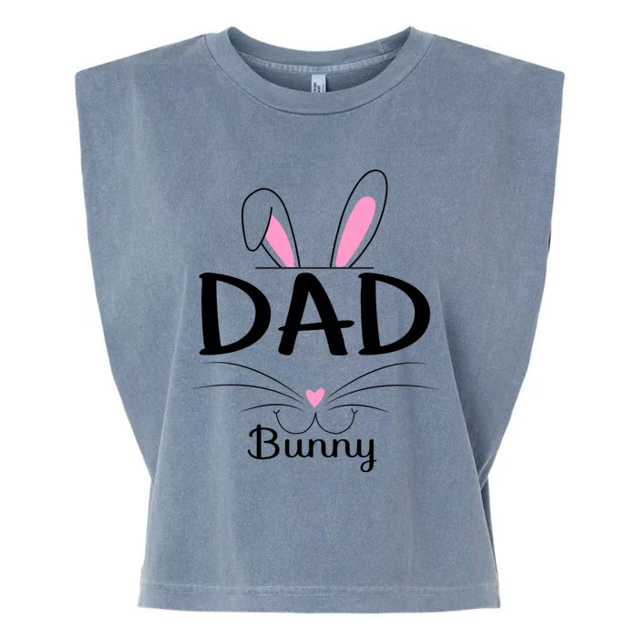 Family Matching Dad Bunny Graphic Easter Costume Dad Great Gift Garment-Dyed Women's Muscle Tee