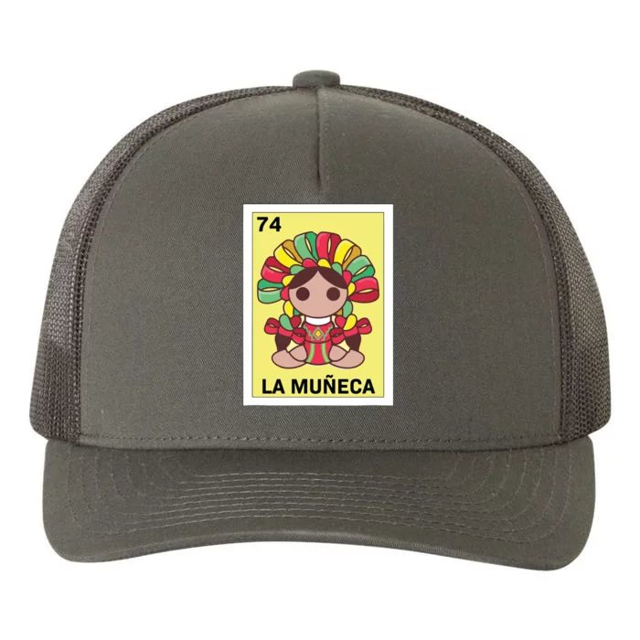 Funny Mexican Doll Design La Mueca Yupoong Adult 5-Panel Trucker Hat