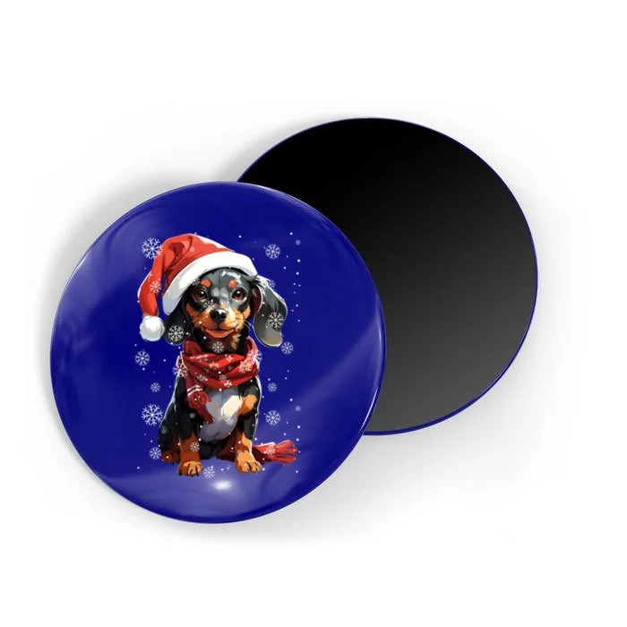 Funny Merry Doxie Christmas Dachshund Xmas Pajama Gift Magnet