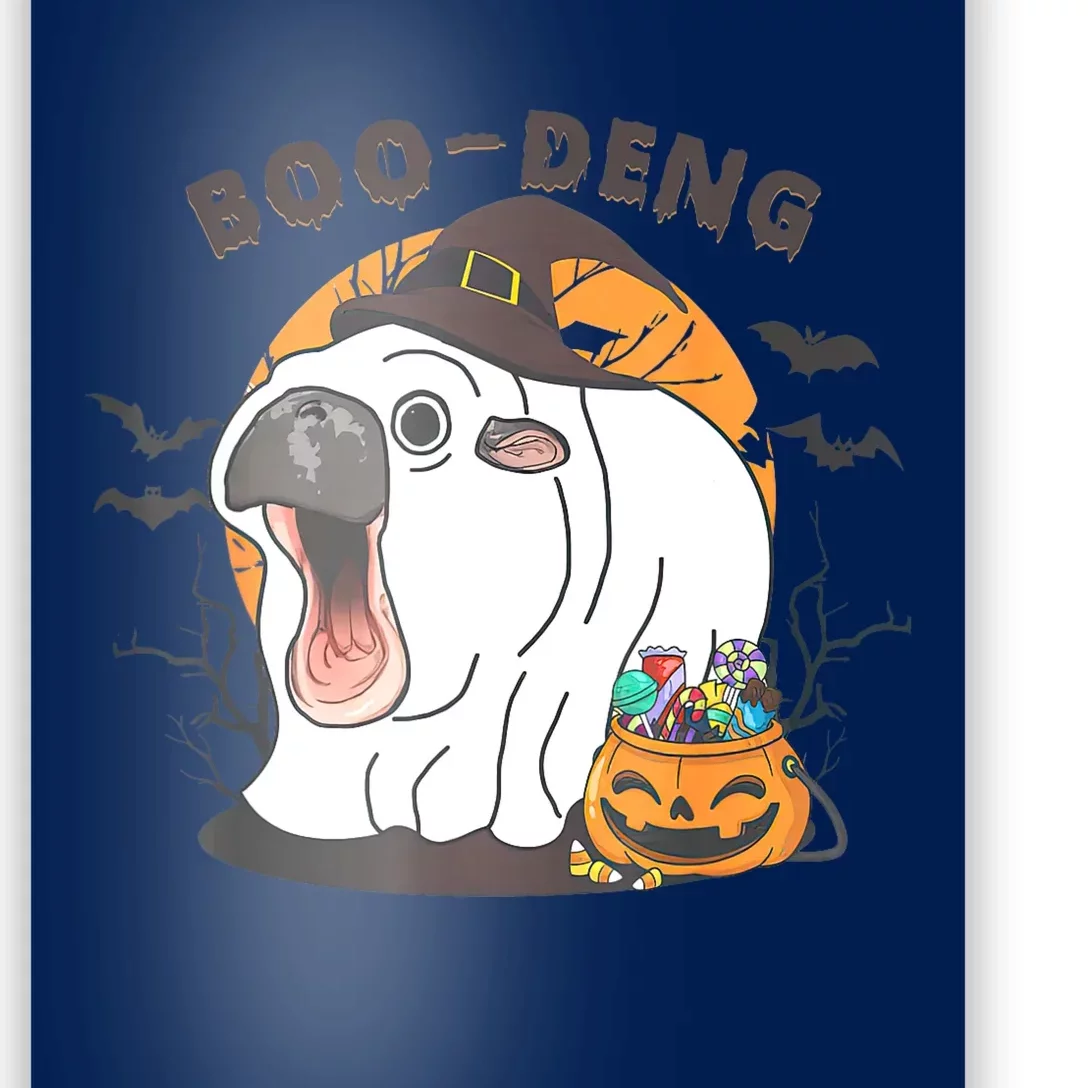 Funny Moo Deng Pumpkin Halloween Costumes Pygmy Hippopotamus Poster