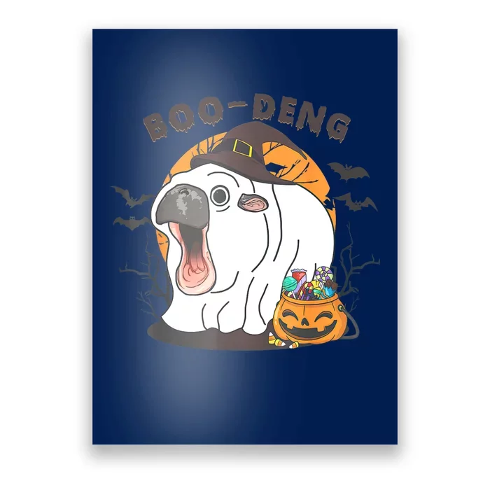 Funny Moo Deng Pumpkin Halloween Costumes Pygmy Hippopotamus Poster