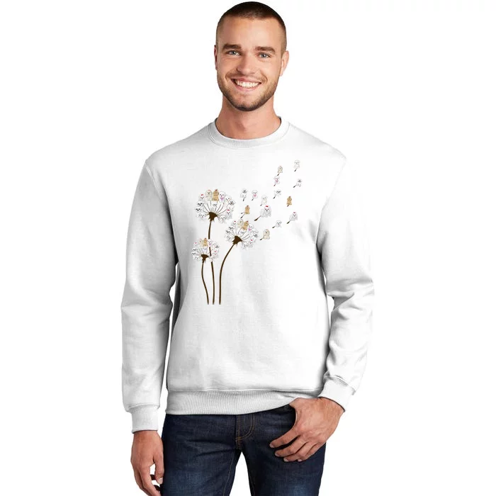 Flower Maltese Dog Dandelion Funny Animal Lover Sweatshirt