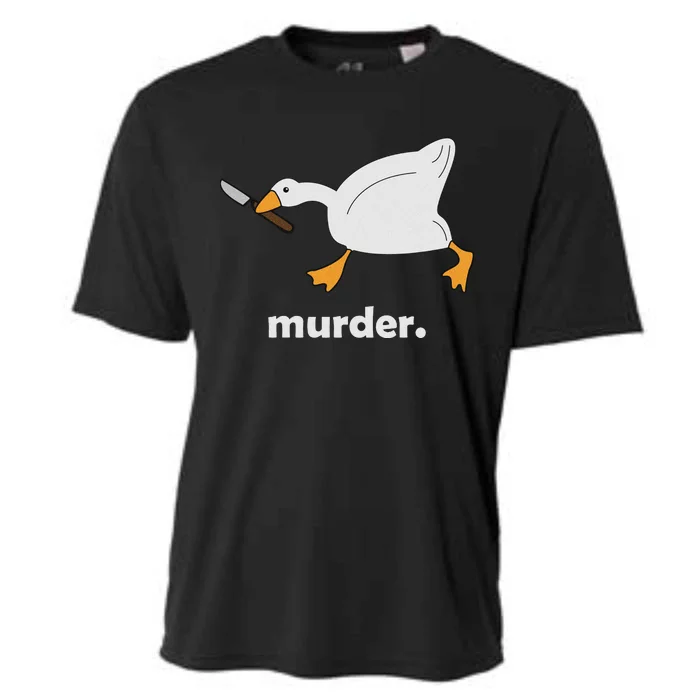 Funny Murder Duck Animal Meme Cooling Performance Crew T-Shirt