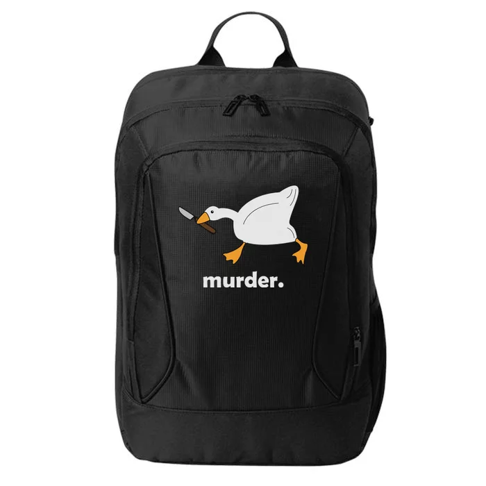 Funny Murder Duck Animal Meme City Backpack