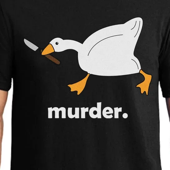 Funny Murder Duck Animal Meme Pajama Set