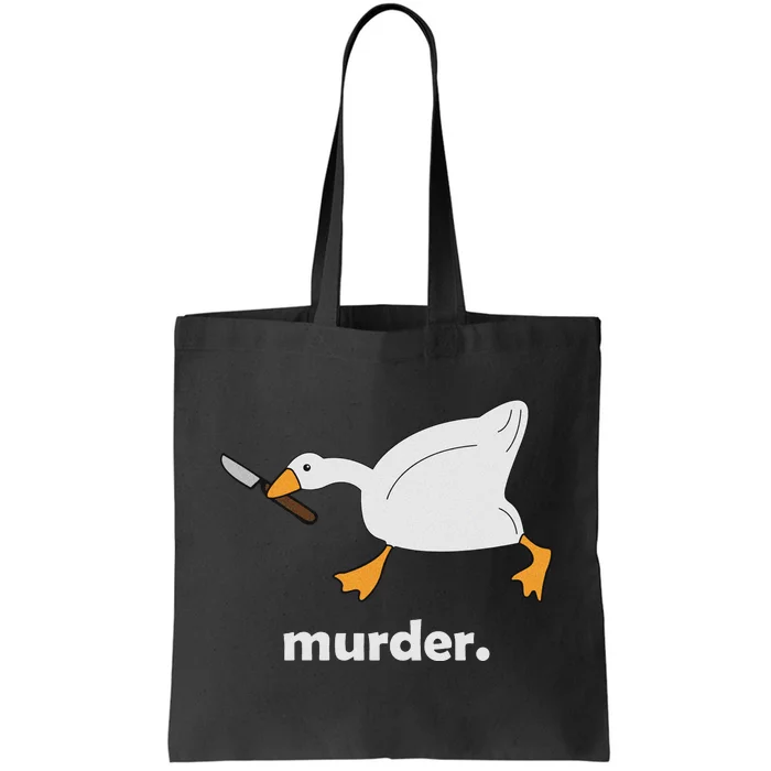 Funny Murder Duck Animal Meme Tote Bag