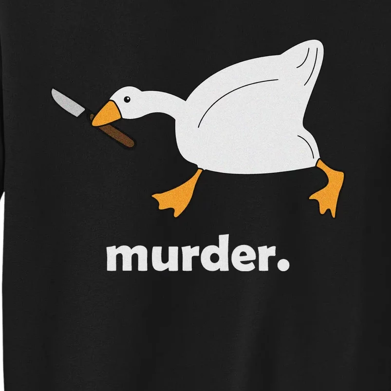 Funny Murder Duck Animal Meme Tall Sweatshirt