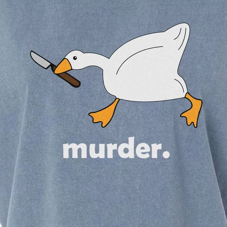 Funny Murder Duck Animal Meme Garment-Dyed Women's Muscle Tee