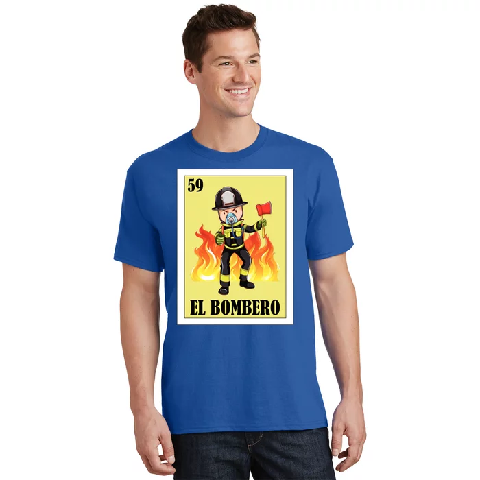 Funny Mexican Design For Fire El Bombero Gift T-Shirt