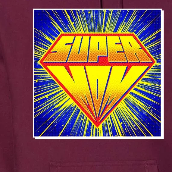 Funny Mother's Day Super Mom Pop Art Comic Panel Premium Hoodie