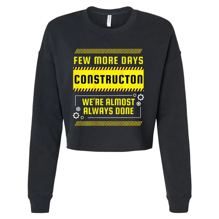 Few More Days Construction Cropped Pullover Crew