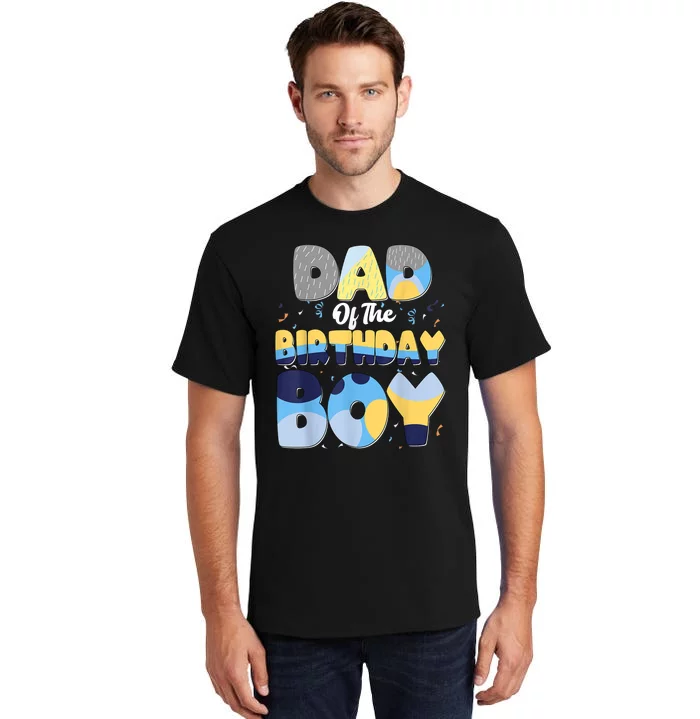 Family Matching Dad And Mom Birthday Boy Dog Gift Tall T-Shirt