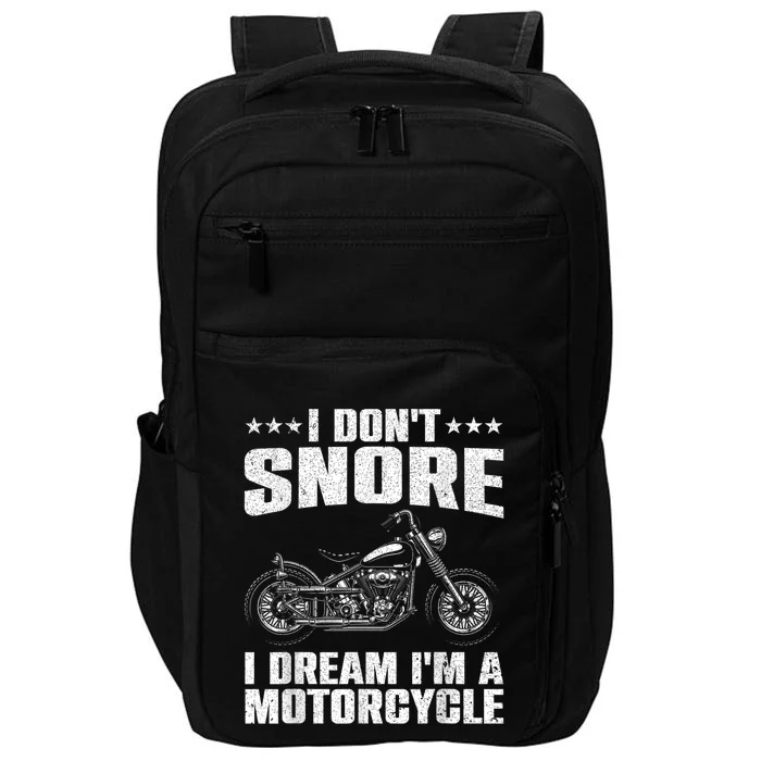 Funny Motorcycle Design For Men Women Motorcycle Rider Lover Impact Tech Backpack