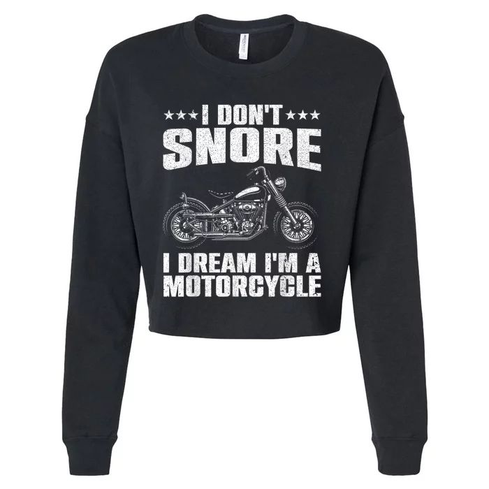 Funny Motorcycle Design For Men Women Motorcycle Rider Lover Cropped Pullover Crew