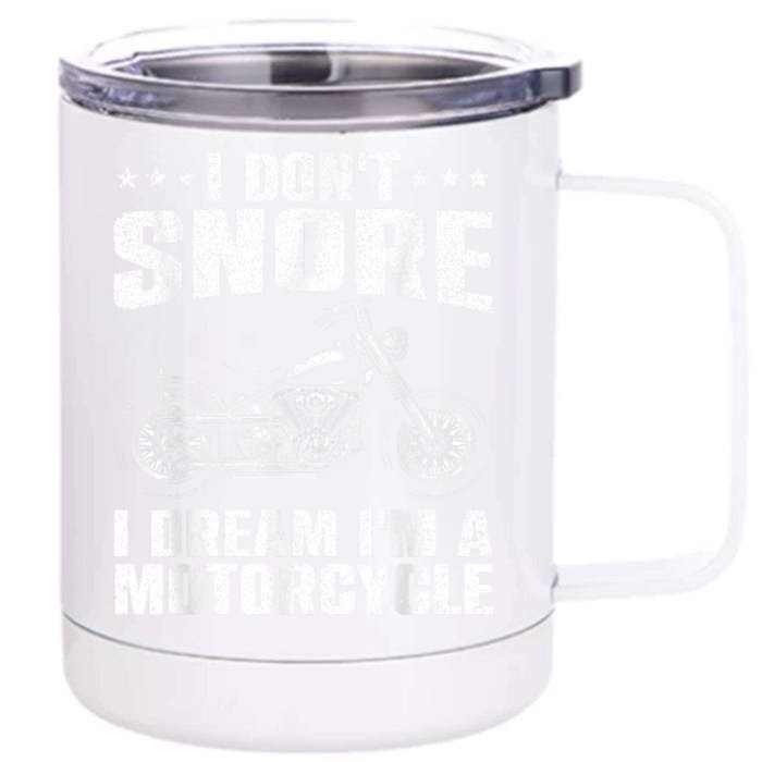 Funny Motorcycle Design For Men Women Motorcycle Rider Lover Front & Back 12oz Stainless Steel Tumbler Cup