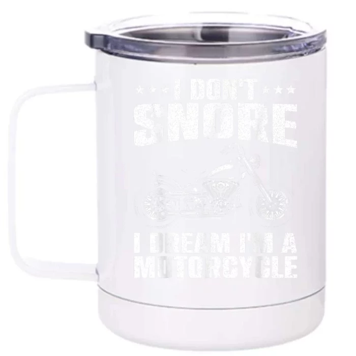 Funny Motorcycle Design For Men Women Motorcycle Rider Lover Front & Back 12oz Stainless Steel Tumbler Cup