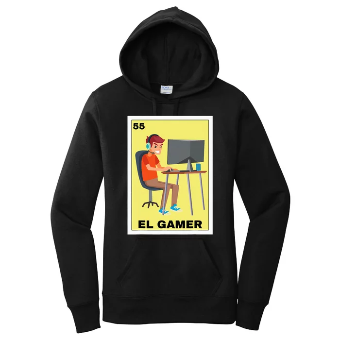 Funny Mexican Design For Gamers El Gamer Women's Pullover Hoodie