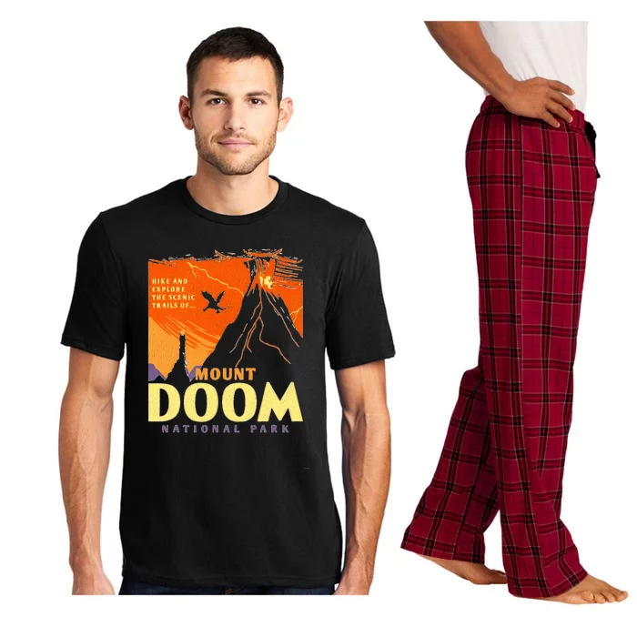 Funny Mount Doom National Park Classic Vintage Hiking Pajama Set