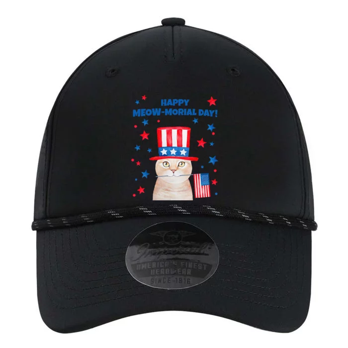 Funny Memorial Day Cat MEOWMorial Day Performance The Dyno Cap