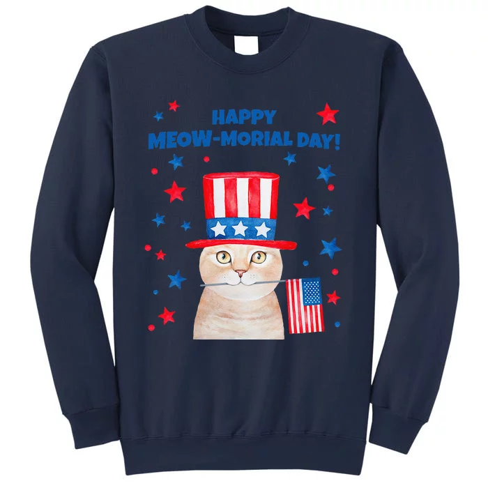 Funny Memorial Day Cat MEOWMorial Day Sweatshirt