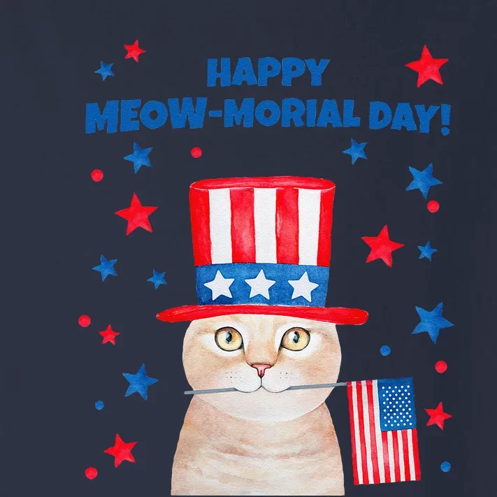 Funny Memorial Day Cat MEOWMorial Day Toddler Long Sleeve Shirt