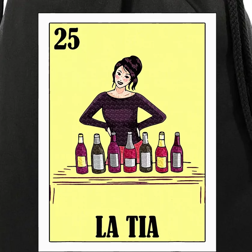 Funny Mexican Design For Aunt La Tia Drawstring Bag