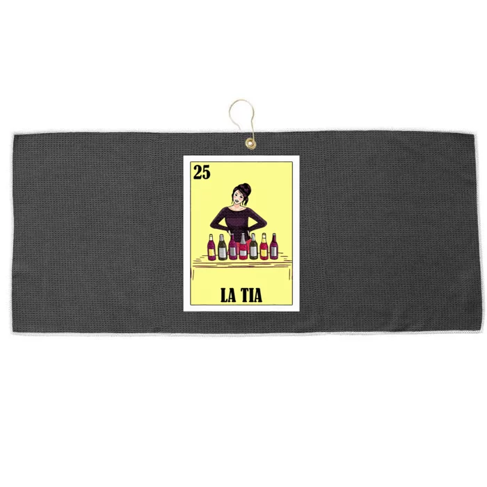 Funny Mexican Design For Aunt La Tia Large Microfiber Waffle Golf Towel